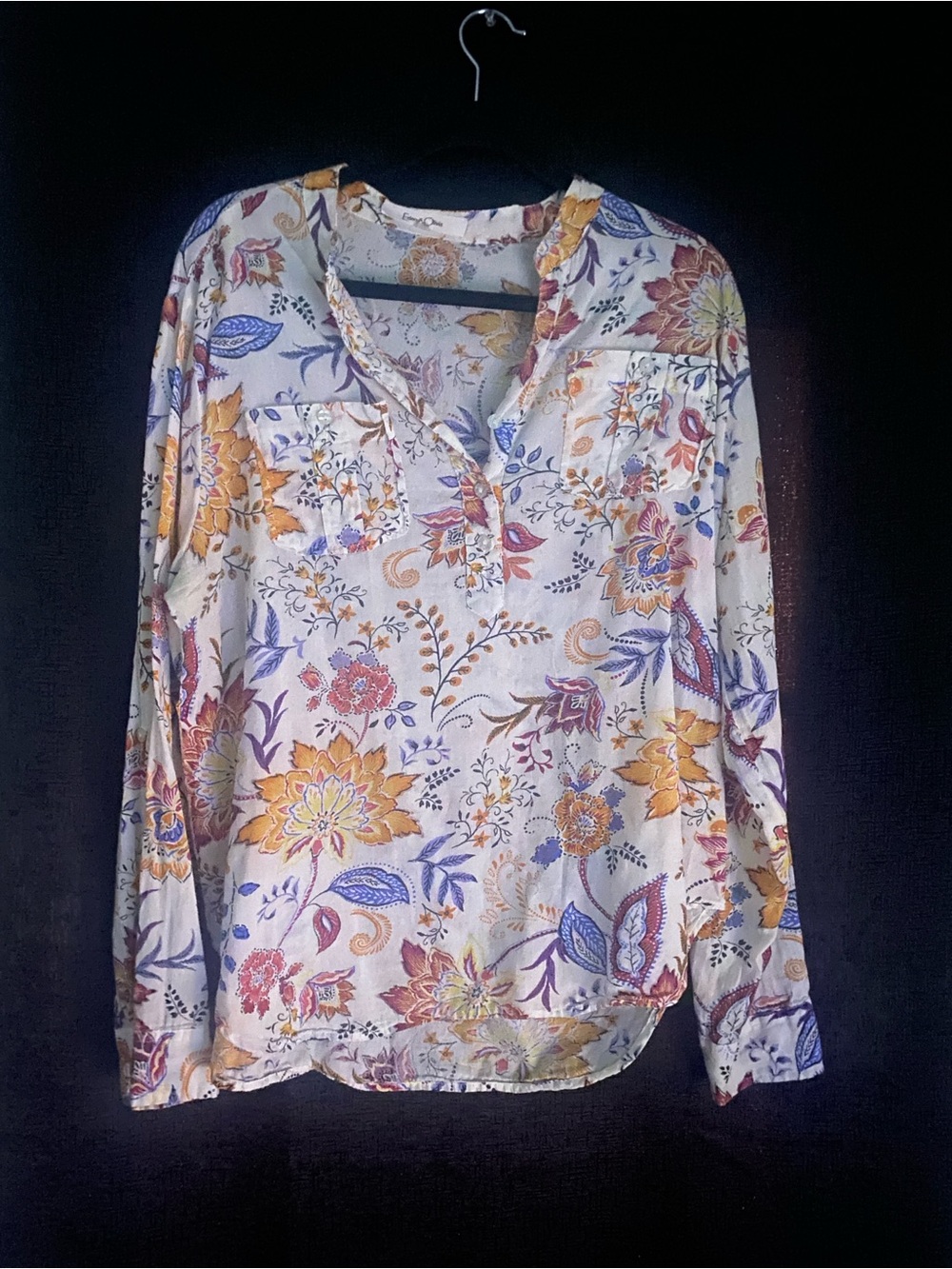 Eden & Olivia - Floral Long-Sleeve Blouse size XL